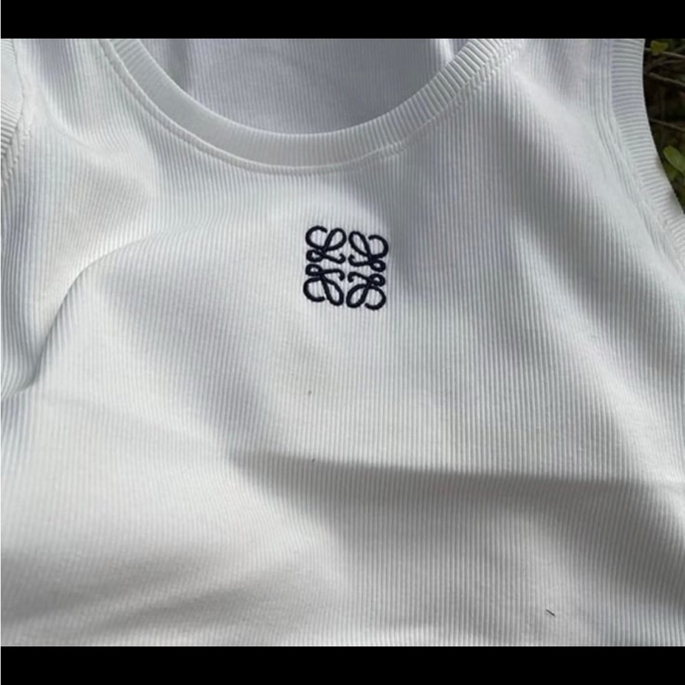 White loewe bra top